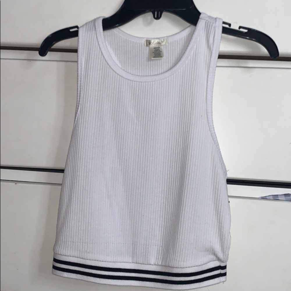 White cropped tank top